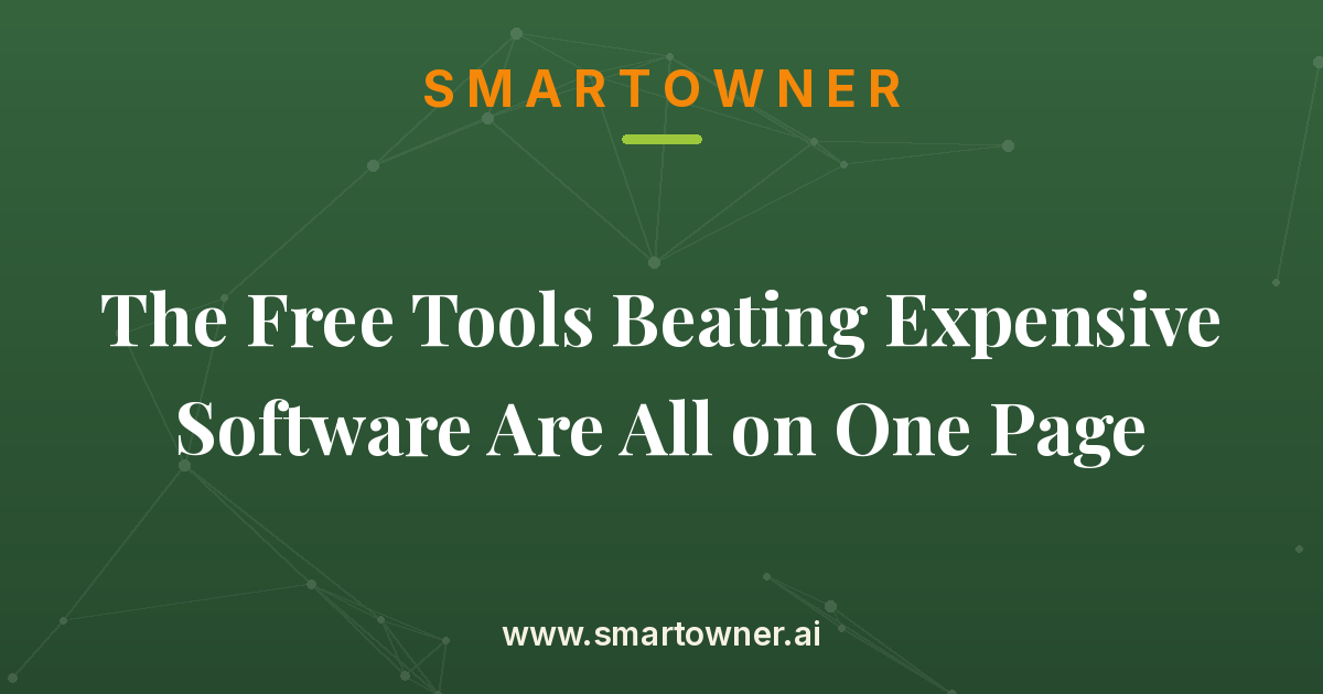 Featured image for The Free Tools Beating Expensive Software Are All on One Page - Newsletter article